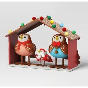Target Wondershop Featherly Friends Gingerbread House Family Trio Holiday Decor